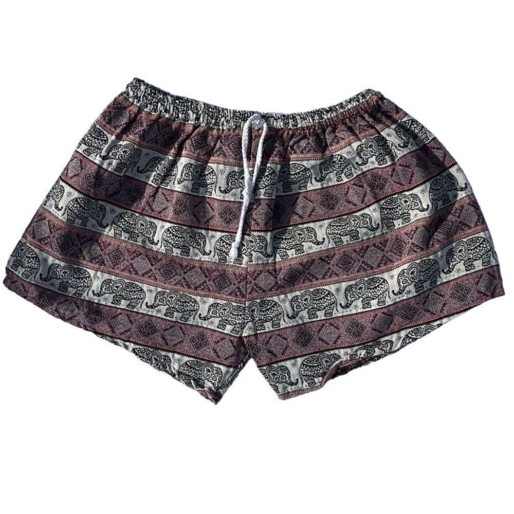 🔥4/$25 Women’s Elephant Print Striped Shorts Size Small